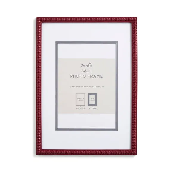 Bobbin Photo Frame - Burgundy