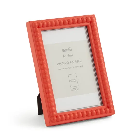 Bobbin Photo Frame - Tigerlily Orange