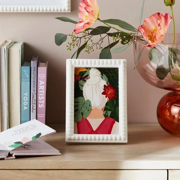 Bobbin Photo Frame - White