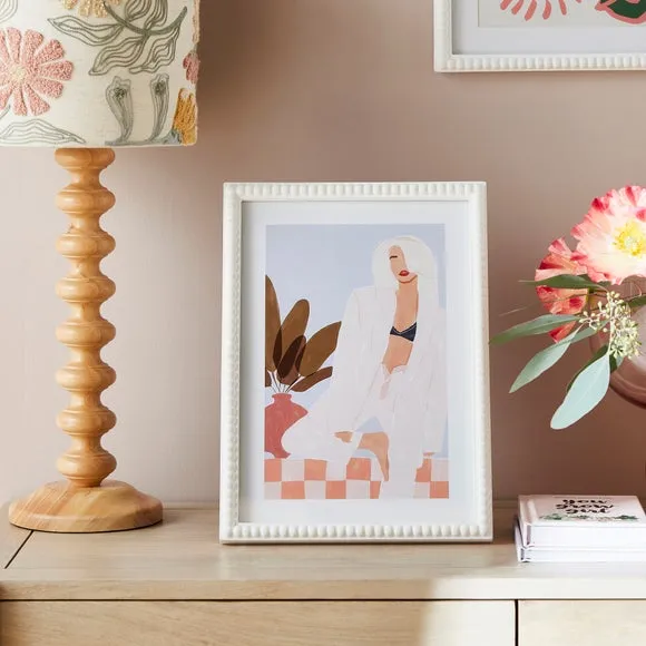 Bobbin Photo Frame - White