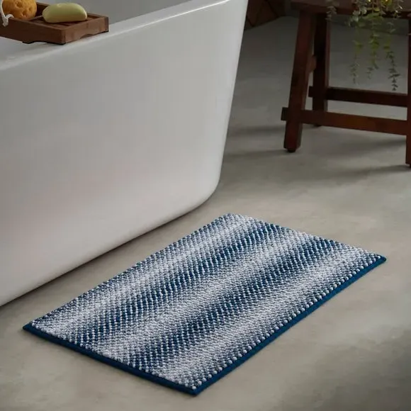 Bobble Bath Mat with Non-Slip Base - Navy