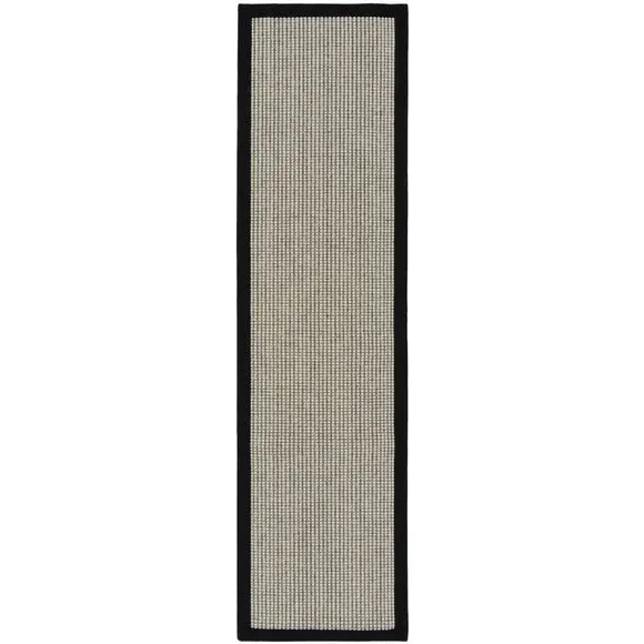 Bobble Stair Runner with Dot Border - Black