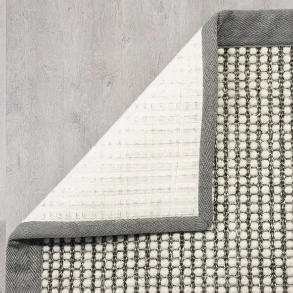 Bobble Stair Runner with Dot Border - Grey