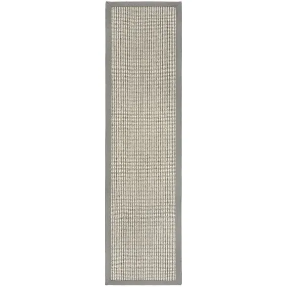 Bobble Stair Runner with Dot Border - Grey