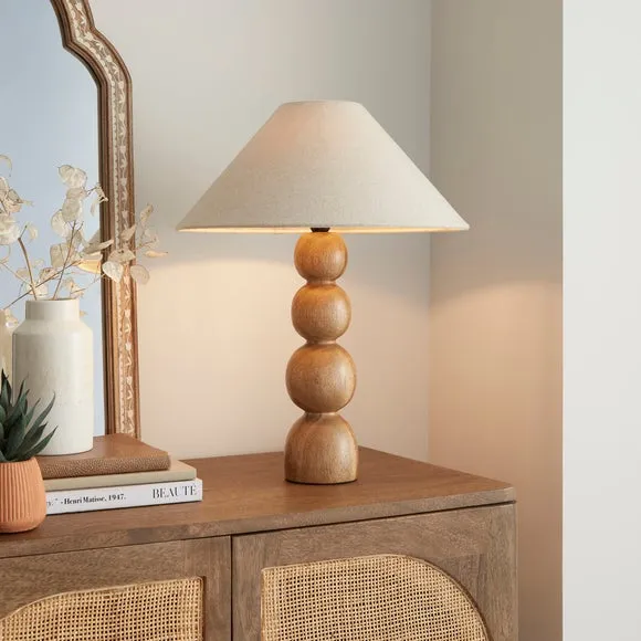Bobble Table Lamp Base - Wood