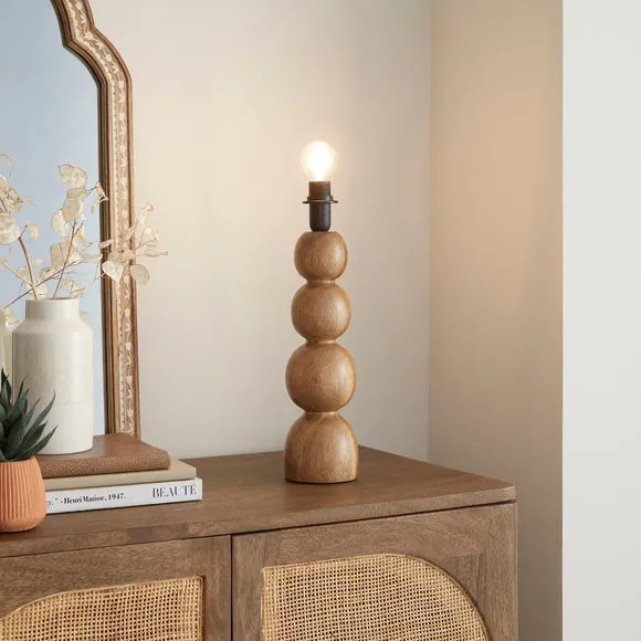 Bobble Table Lamp Base - Wood image