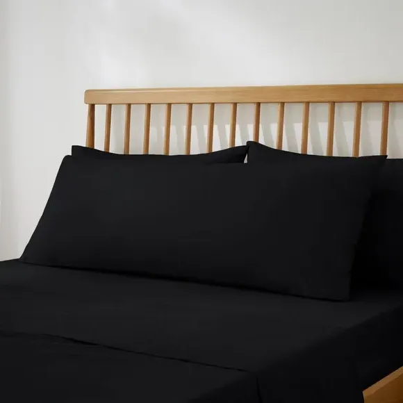 Body Pillowcase - Black, Cotton