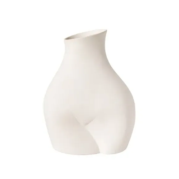 Body Vase - White, Ceramic