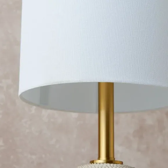 Boho Floor Lamp with Foot Switch - Off-White