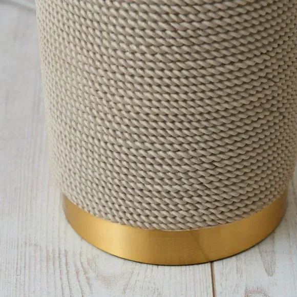 Boho Floor Lamp with Foot Switch - Off-White