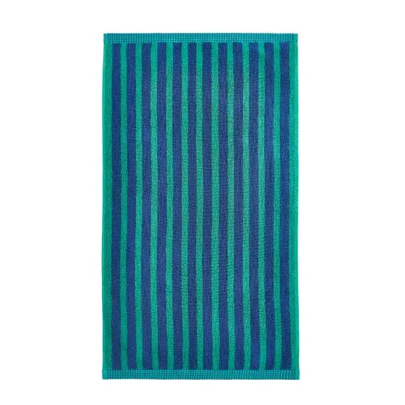 Bold Stripe Cotton Towel - Aqua, Cotton