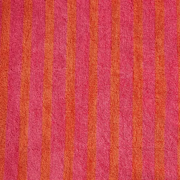 Bold Stripe Cotton Towel - Fuchsia, Cotton