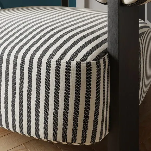 Bolster Accent Chair - Monochrome, Woven Fabric
