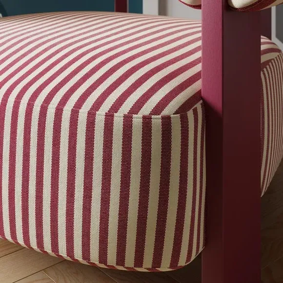 Bolster Accent Chair with Curved Arms - Mulberry