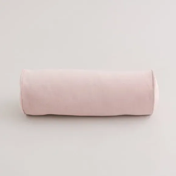 Bolster Cushion Cover with Zip - Blush, Velour