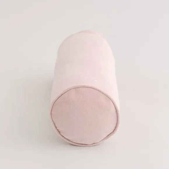Bolster Cushion Cover with Zip - Blush, Velour