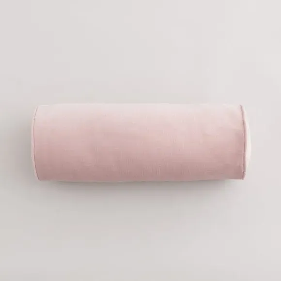 Bolster Cushion Cover with Zip - Blush, Velour