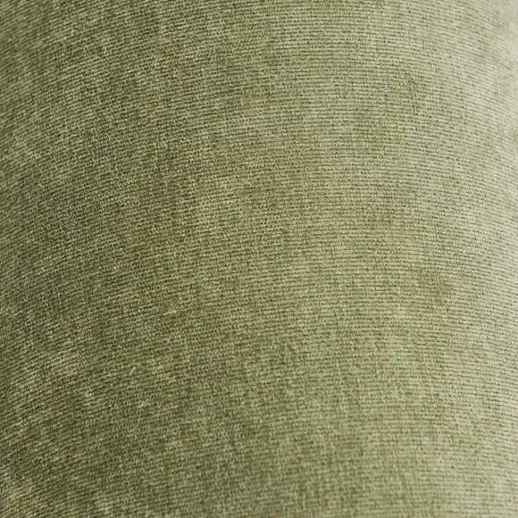 Bolster Cushion Cover with Zip - Olive, Velour
