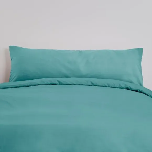 Bolster Pillowcase Non Iron - Aqua, Cotton image