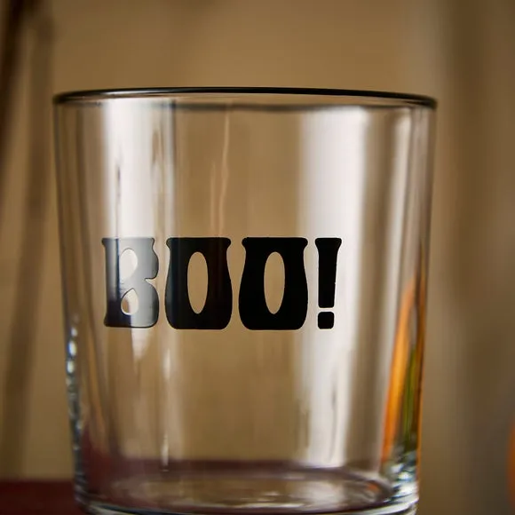 Boo Tumbler with Decal Design - Clear