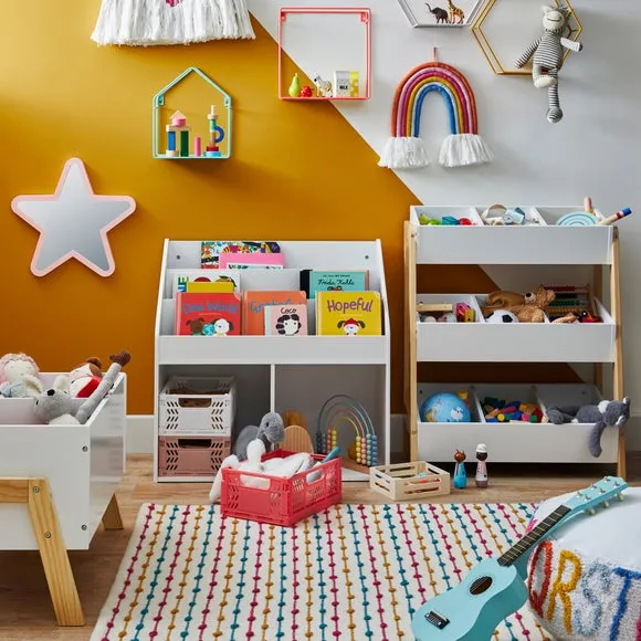 Bookcase with Storage - White