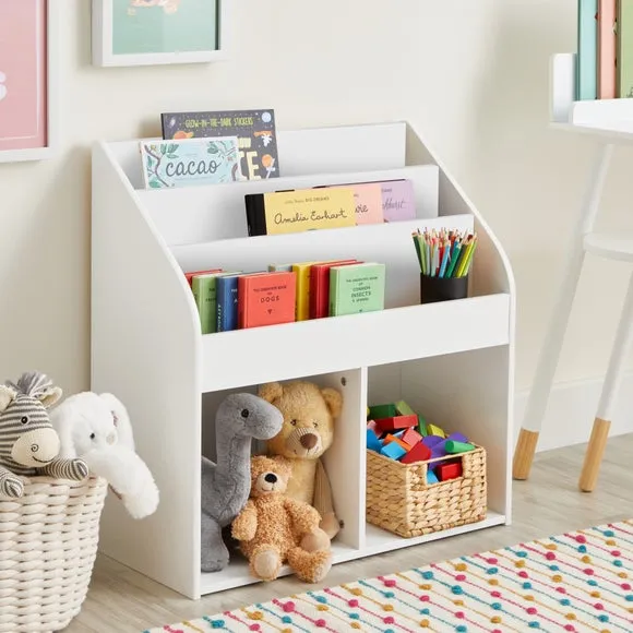 Bookcase with Storage - White
