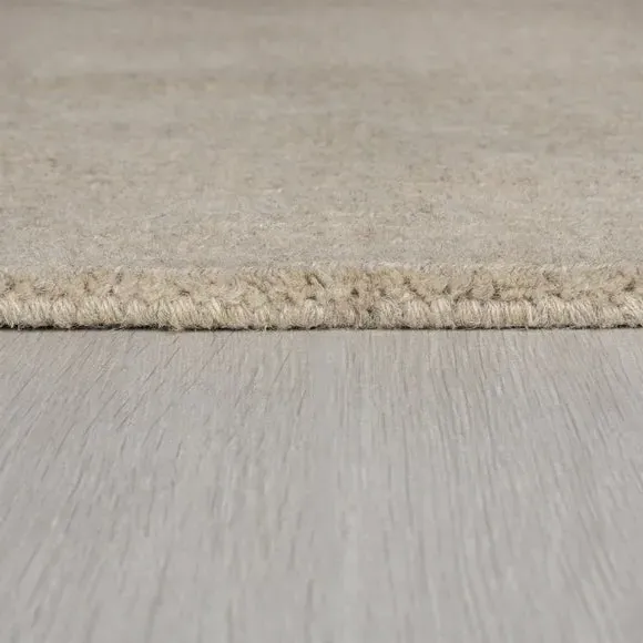 Border Doormat with Cut Loop Pile - Natural, Wool