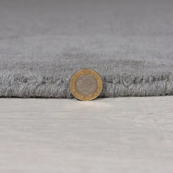 Border Doormat with Cut Loop Pile - Natural, Wool