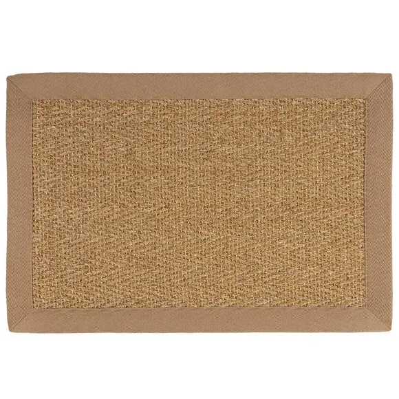 Border Doormat with Slip-Resistant - Natural, Sisal