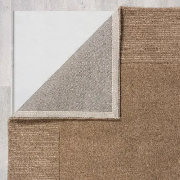 Border Rug Hand Tufted - Dark Natural, Wool