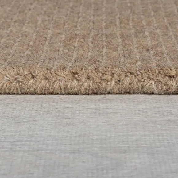 Border Rug Hand Tufted - Dark Natural, Wool