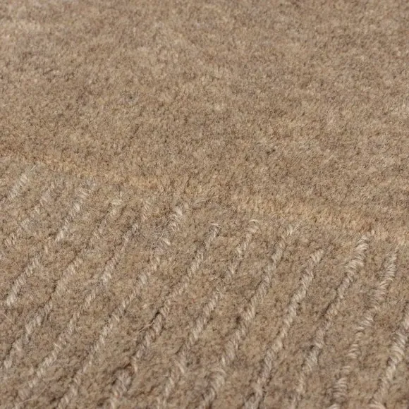 Border Rug Hand Tufted - Dark Natural, Wool