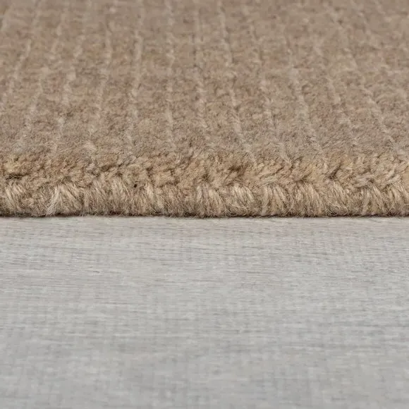 Border Rug Hand Tufted - Dark Natural, Wool