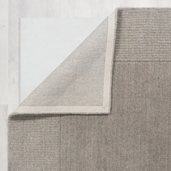 Border Rug Hand Tufted - Grey, Wool