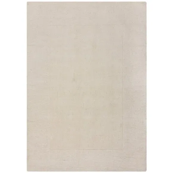 Border Rug Hand Tufted - Ivory, Wool