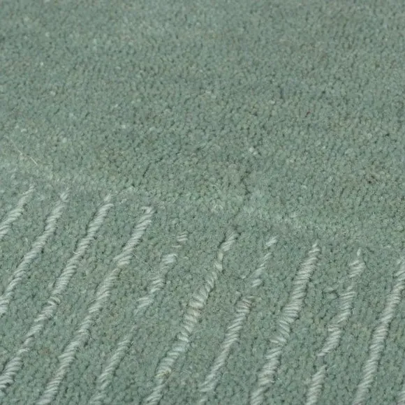 Border Rug Hand Tufted - Lilypad, Wool