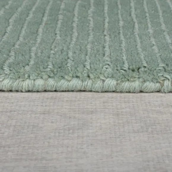 Border Rug Hand Tufted - Lilypad, Wool