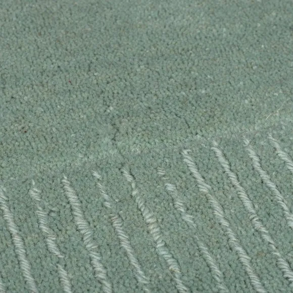 Border Rug Hand Tufted - Lilypad, Wool