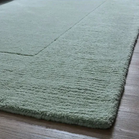 Border Rug Hand Tufted - Lilypad, Wool