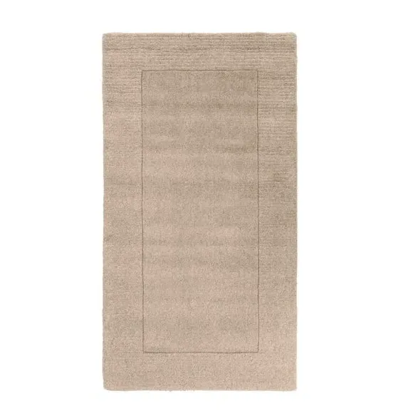 Border Rug Hand Tufted - Natural, Wool