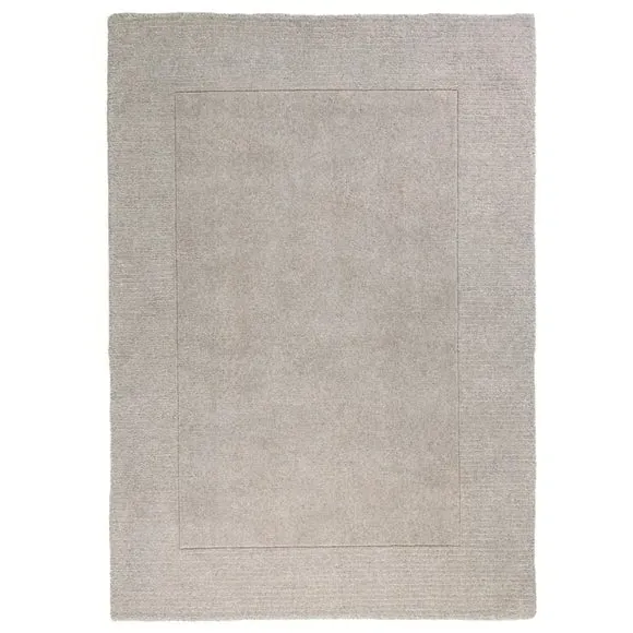 Border Rug Hand Tufted - Natural, Wool image