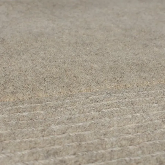 Border Rug Hand Tufted - Natural, Wool