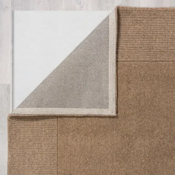 Border Rug Hand Tufted - Natural, Wool