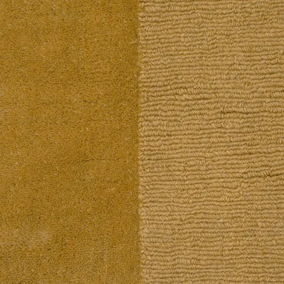 Border Rug Hand Tufted - Ochre, Wool