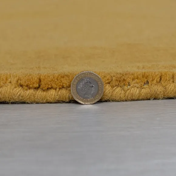 Border Rug Hand Tufted - Ochre, Wool