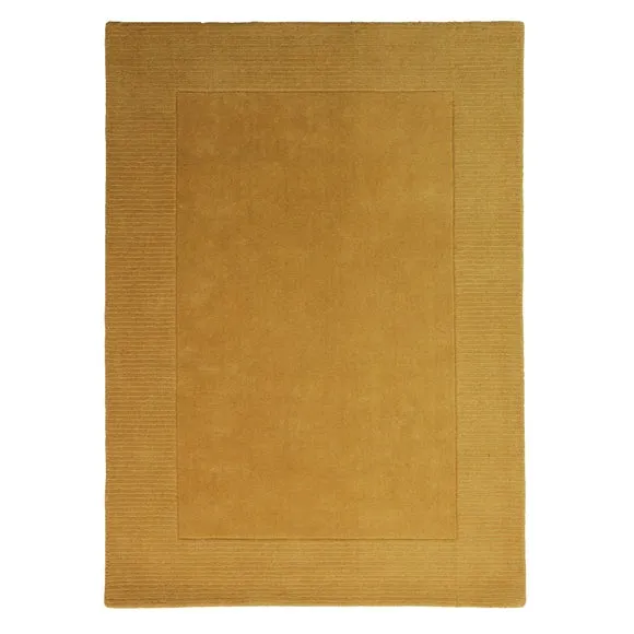 Border Rug Hand Tufted - Ochre, Wool