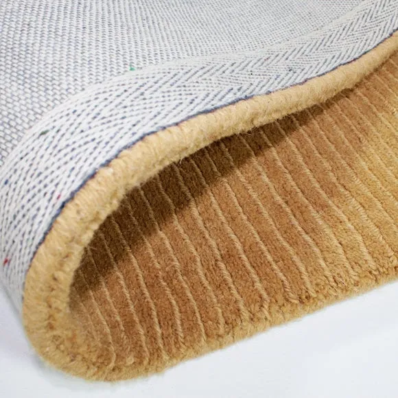 Border Rug Hand Tufted - Ochre, Wool