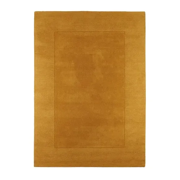 Border Rug Hand Tufted - Ochre, Wool