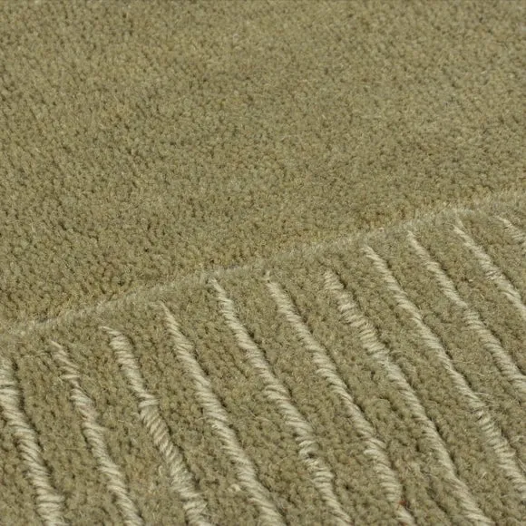 Border Rug Hand Tufted - Pistachio, Wool