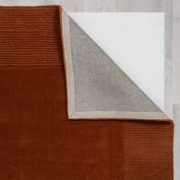 Border Rug Hand Tufted - Redwood, Wool